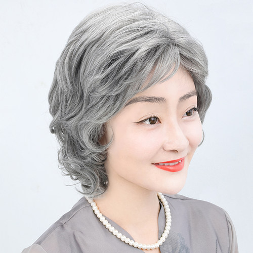 赫伊斯花白假发中老年女士奶奶