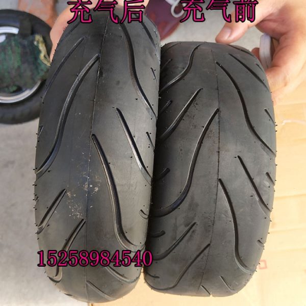 北京小跑电动滑板车公路胎6寸轮毂电机3.50-6真空轮胎10寸真空胎