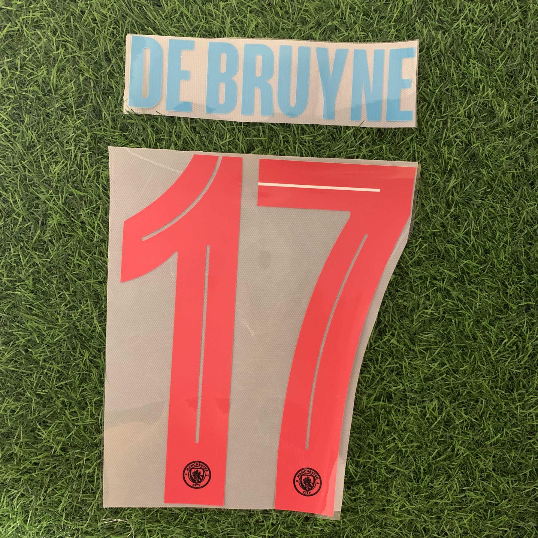 23-24曼城二客DE BRUYNE 17 号码设计印号臂章自定义定制