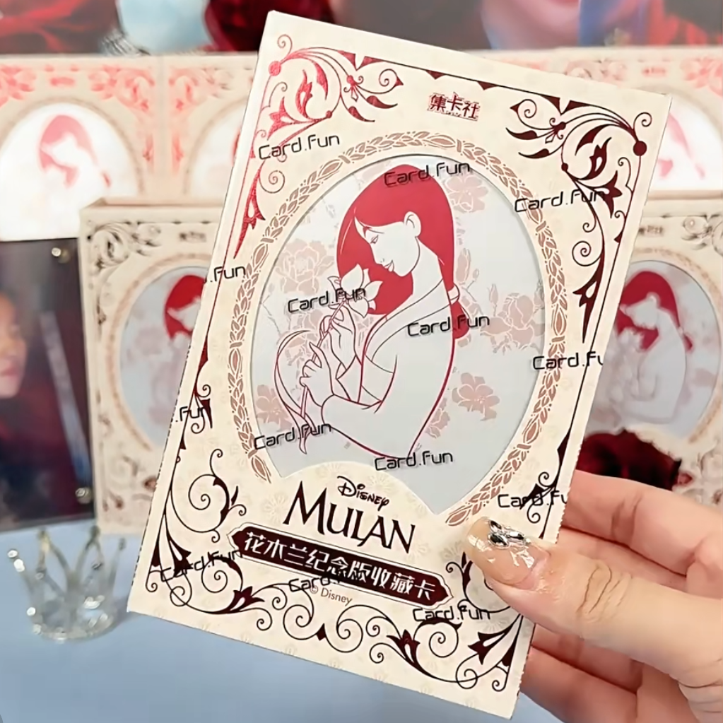 Панель коллекционная карточка Jikashe Disney Mulan Commemorative Edition Collection Card Animation Genuine Card Card Card Blind Box Trendy