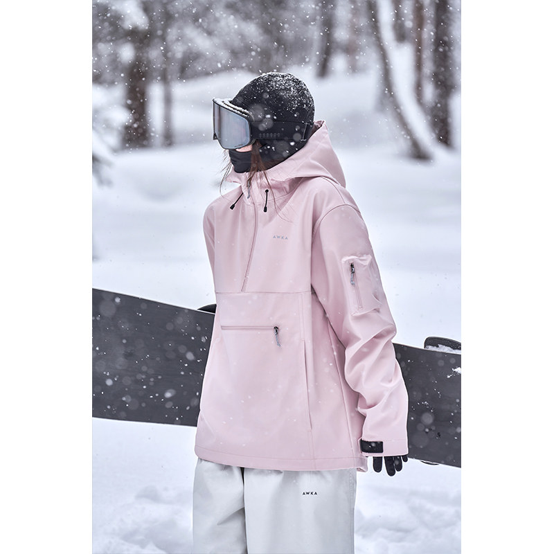 AWKA专业滑雪服女款 防风防水3L滑雪外套 冬季保暖透湿滑雪衣 雾