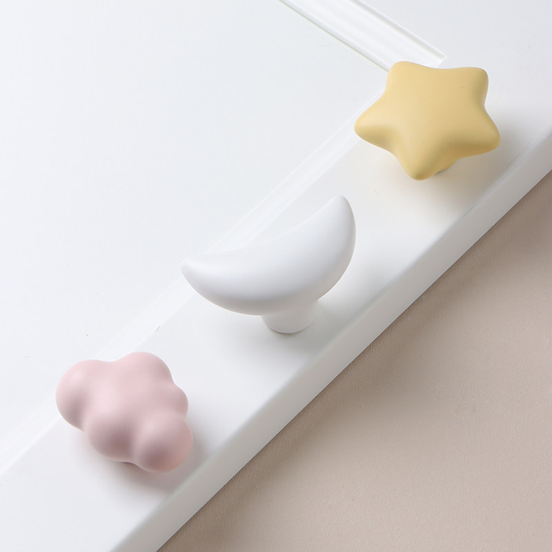 星翡家居儿童房衣柜拉手云朵女孩可爱风卡通柜门柜子抽屉把手彩色