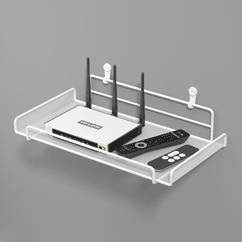 路由器收纳盒电视机顶盒wifi置物架壁挂墙上放光猫支架托架免打孔