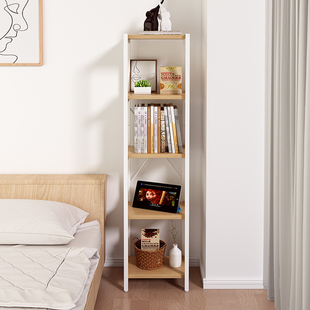 床边超窄夹缝柜床头置物架小柜子收纳柜铁艺边几简易卧室多层书架