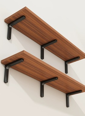 墙上置物架卧室客厅墙面书房收纳书架木板壁挂货架子支架一字隔板