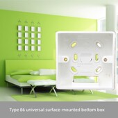 电源 86型二三三带指示灯开关插座面板家用八8孔16a多功能暗装 包邮