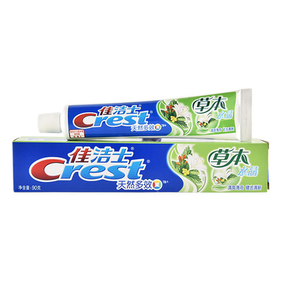 草本水晶牙膏佳洁士多效含氟