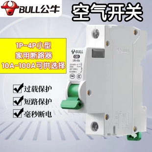 公牛空气开关断路器1p16A空开家用总开关220V 电箱电闸2p 63a三相