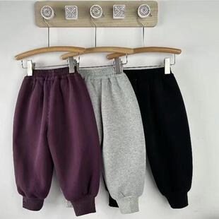 儿童裤子春秋2025新款男童女童休闲裤春装宝宝运动裤纯棉薄绒童装