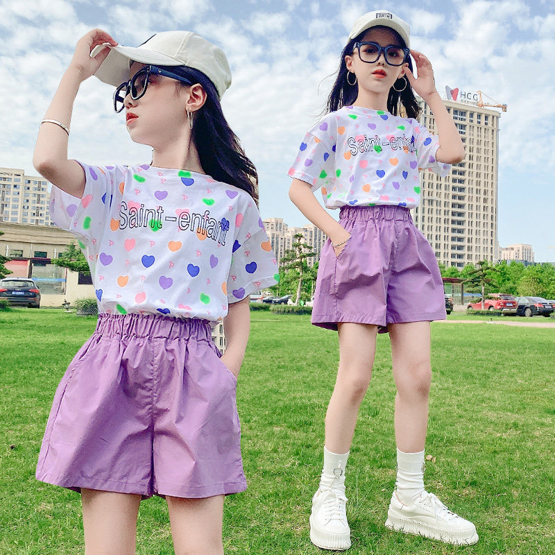 女童短裤夏季外穿薄款2024新款大童女孩儿童夏装中裤裙裤韩范洋气