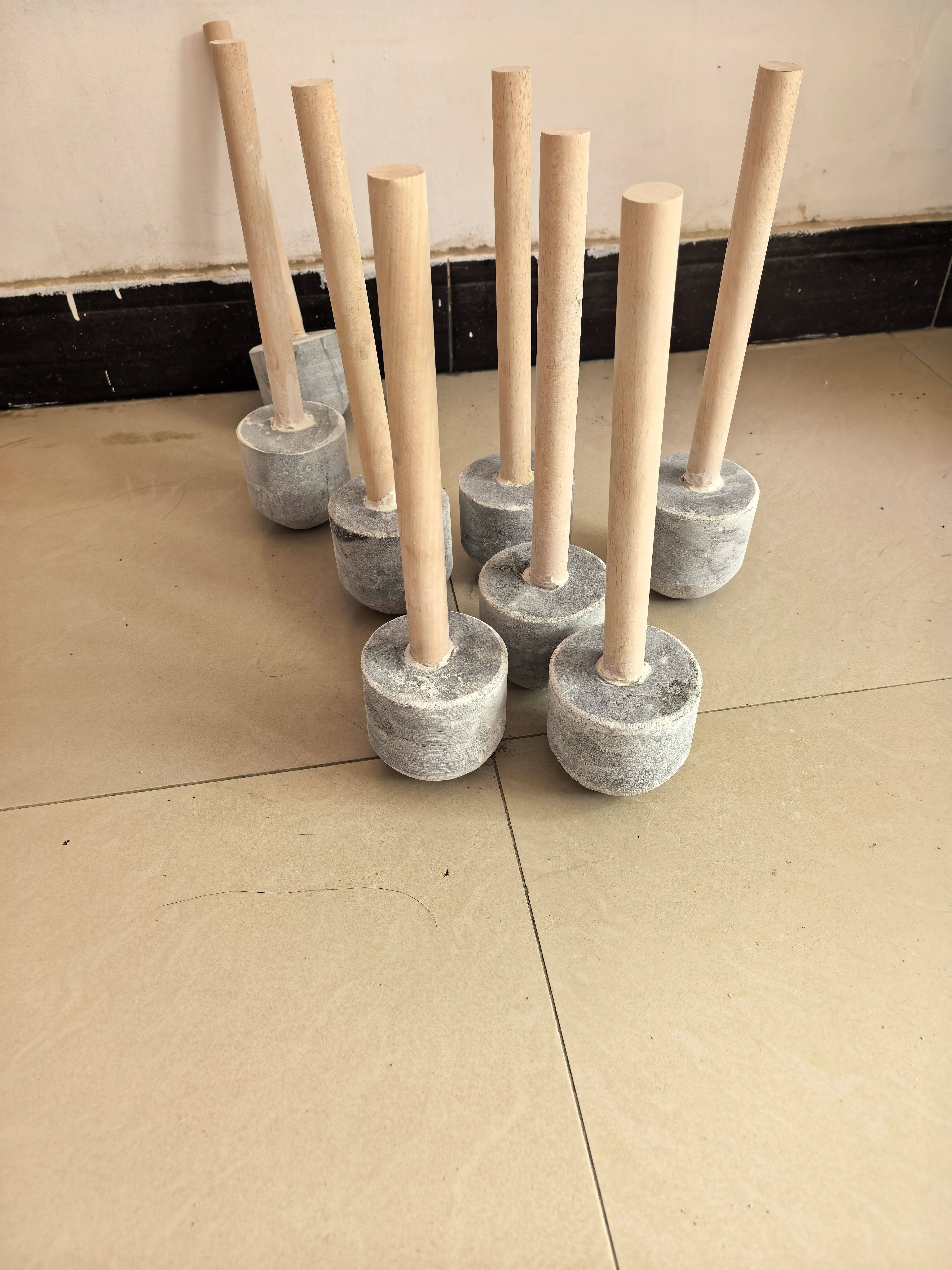 打糍粑石锤子青石捣辣椒花生酱打糍粑石锤手工打磨实木木棒石锤