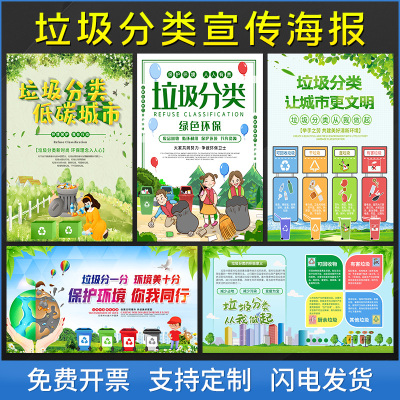 垃圾分类宣传海报墙贴