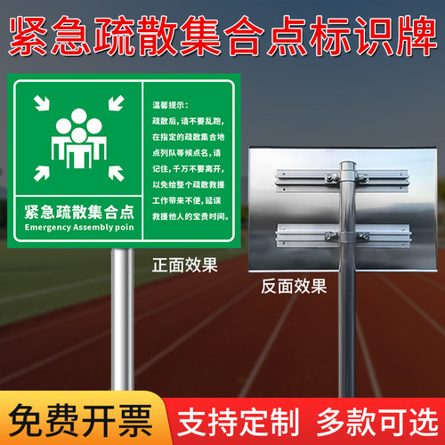 紧急疏散集合点标识牌