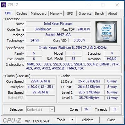 XeonPlatinum8179MSR3FZ正式版