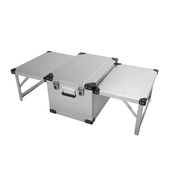 咖啡设备峰路铝镁合金银折叠桌箱汽车手推车户外露营式 储物箱