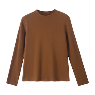 基达半高领打底衫秋冬内搭女2025新款中领立领保暖修身长袖上衣男