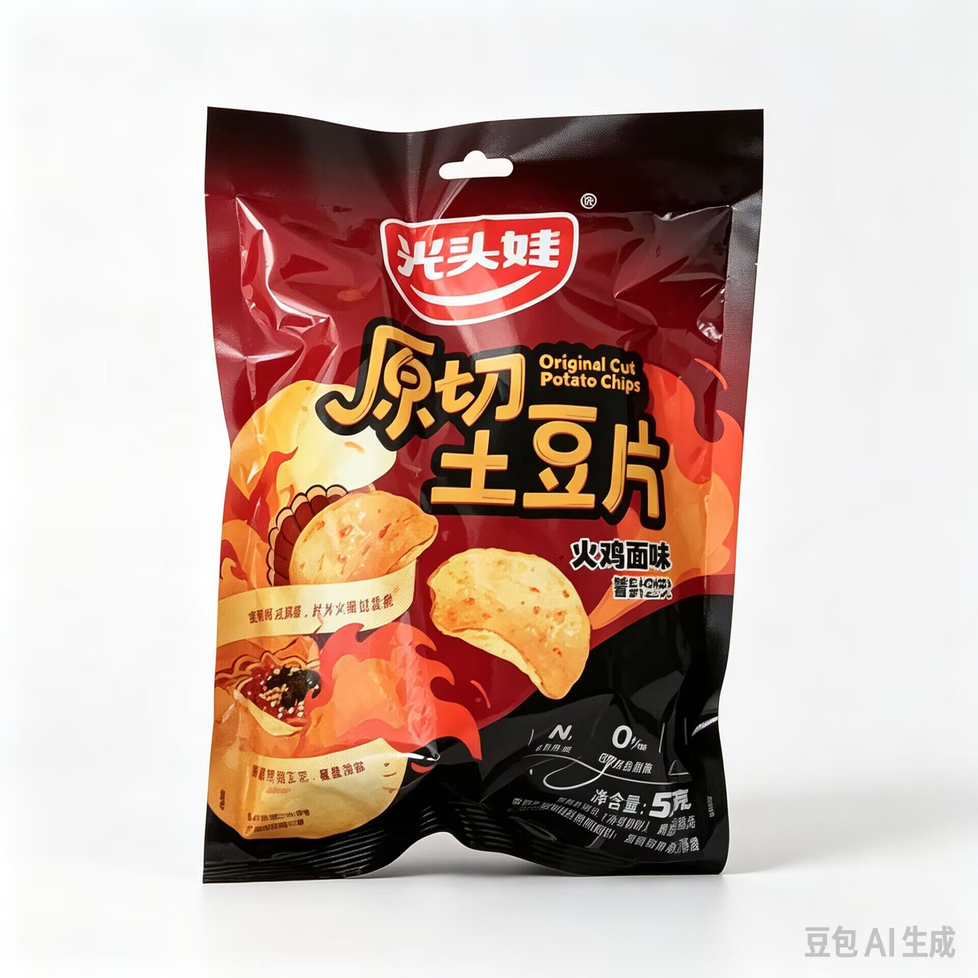 光头娃原切土豆片藤椒麻辣火鸡经典新款混合摸鱼网红爆款
