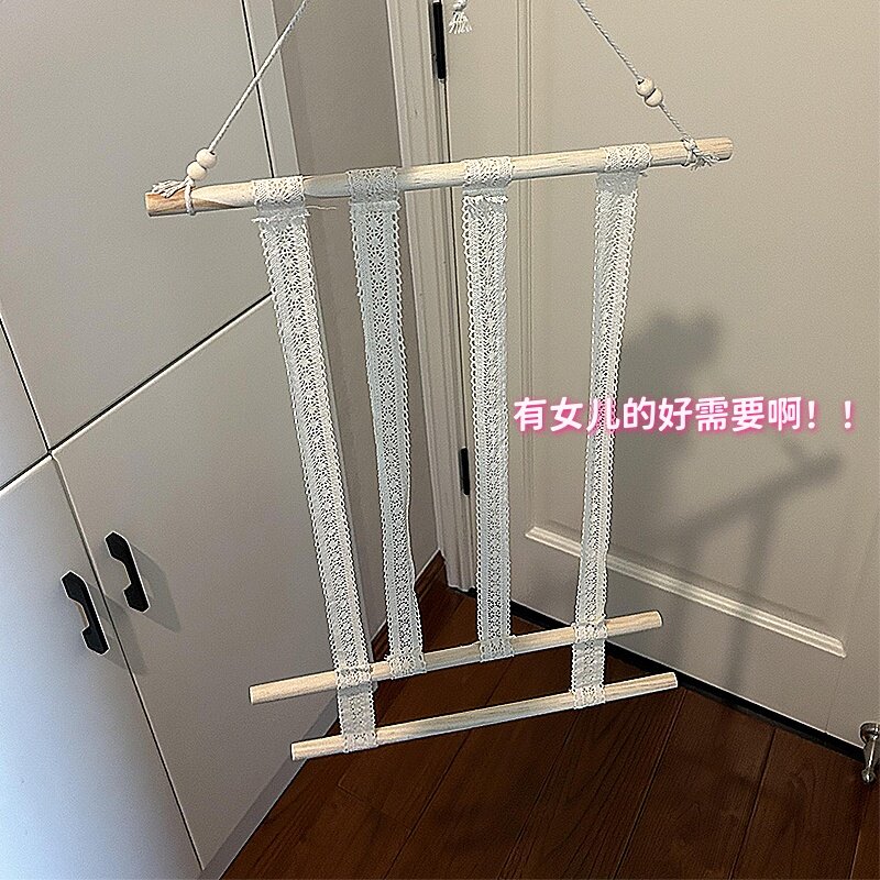发夹收纳壁挂头箍收纳神器儿童发绳展示架原木挂墙成人首饰盒挂袋