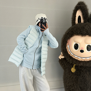 户外轻量化云朵羽绒马甲立领情侣排骨款 保暖跑步外套秋冬鸟家平替