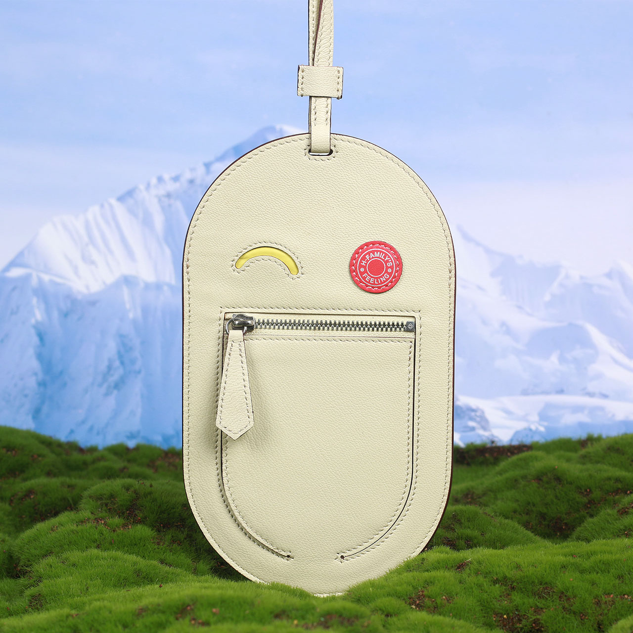 H家In The Loop Phone To Go笑脸手机包女挂脖竖款真皮手机袋卡包