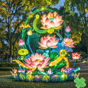 春节元 饰 宵节灯组生产制作中秋花灯节庆装 饰摆件梦幻灯光秀公园装