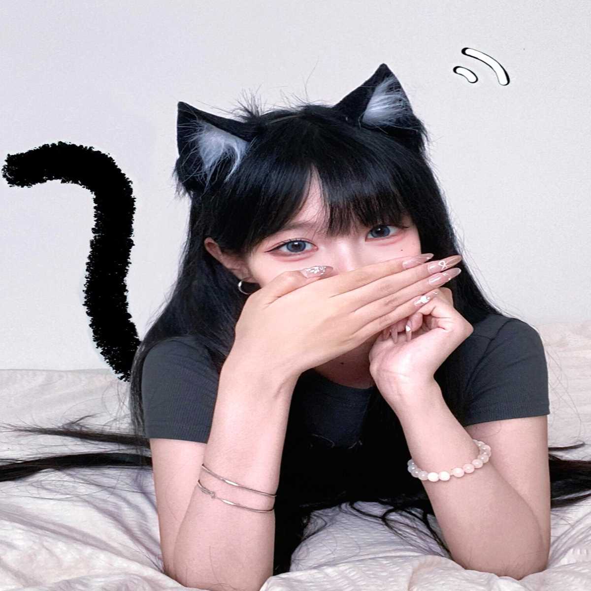 猫耳朵头饰发箍女可爱兽耳发夹发饰万圣节cos头箍lolita猫娘头饰