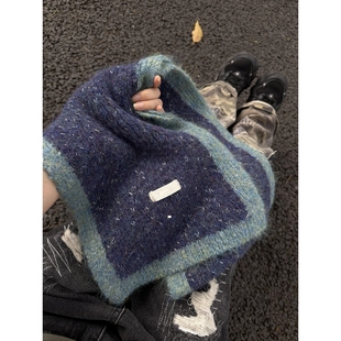 羊毛围脖围巾女外搭围脖护颈高端大气上档次新款长条女士搭配覆古