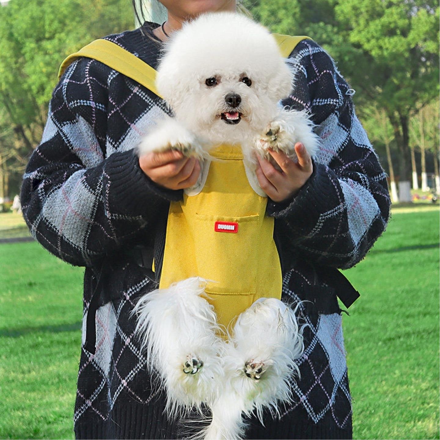 小狗狗外出双肩便携胸背带宠物背包狗包背狗神器泰迪犬携带胸前包