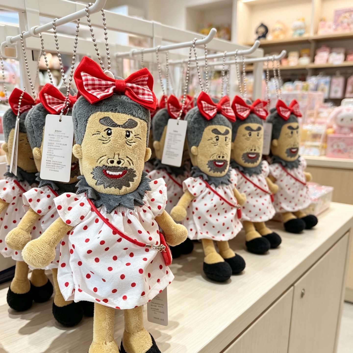 牛爷爷娃衣服毛绒玩偶挂件波点小裙子套装大耳朵图图换装着替礼物