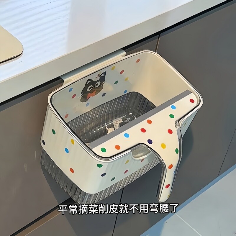 新家的100个快递!厨房垃圾桶带刮板免弯腰专用壁挂式高颜值ins风