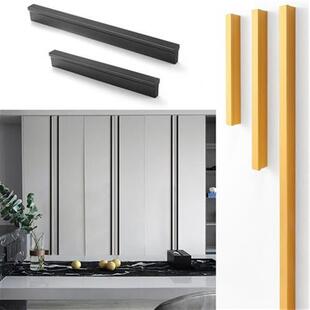 一门到顶衣柜拉手定制长款轻奢通体柜门I通顶加长长条Y金色黑色i.