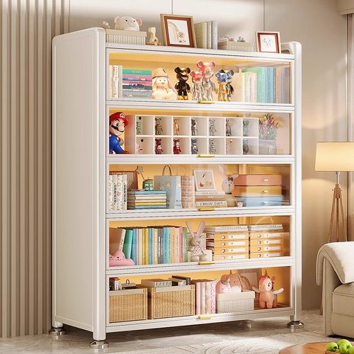 【0甲醛】带门透明防尘置物柜