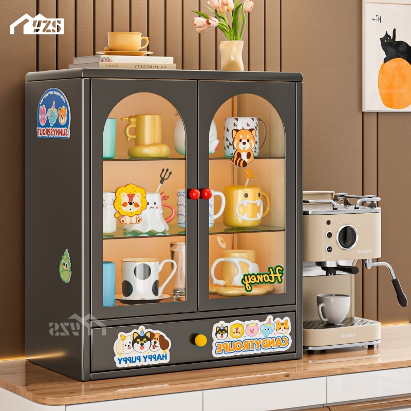 法式杯子收纳展示玻璃柜