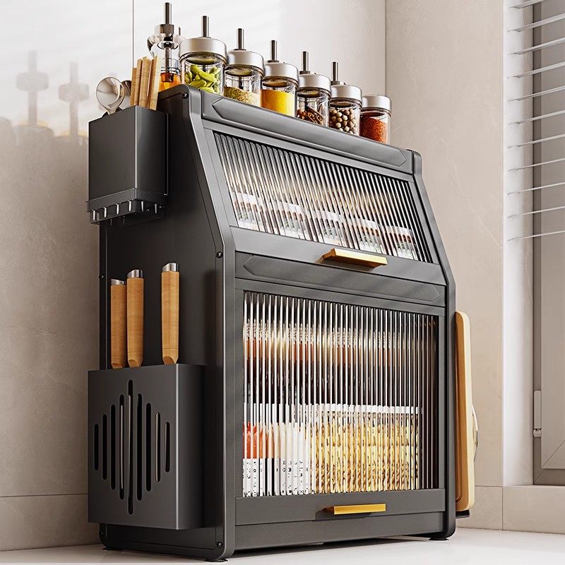 信芷厨房调料收纳盒置物架家用多功能带盖油盐酱醋调味品台面柜箱,收纳整理,整理架/置物架/收纳架,淘宝优惠券,粉丝福利购,淘宝优惠卷