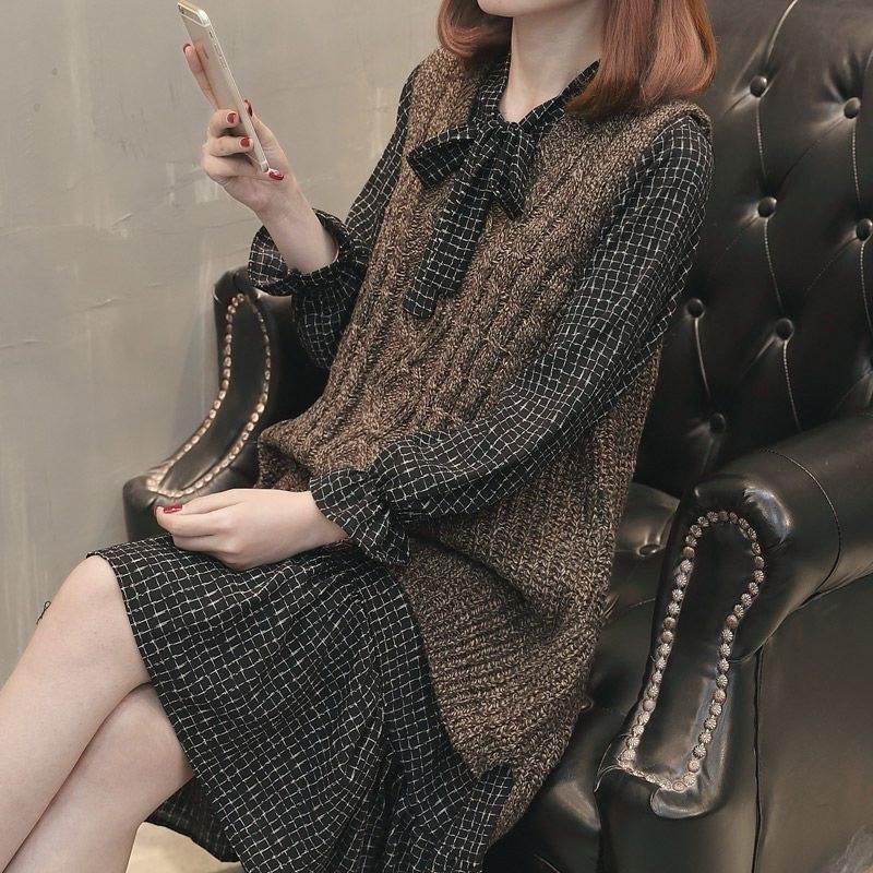 流行女装2026春秋新款很仙的毛衣两件套洋气百搭针织裙子套装女士