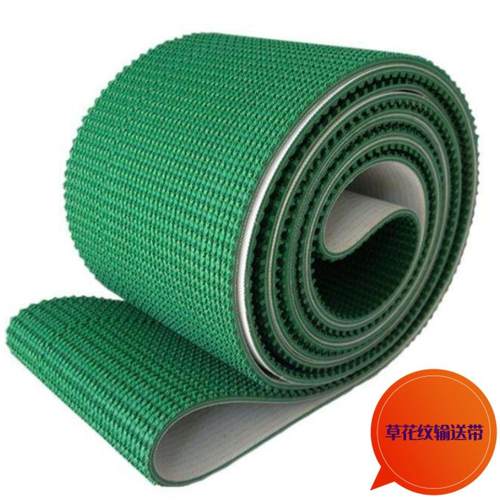 绿色输送带 无缝锯齿环形输送带 不藏料防跑偏耐磨传动带厂家