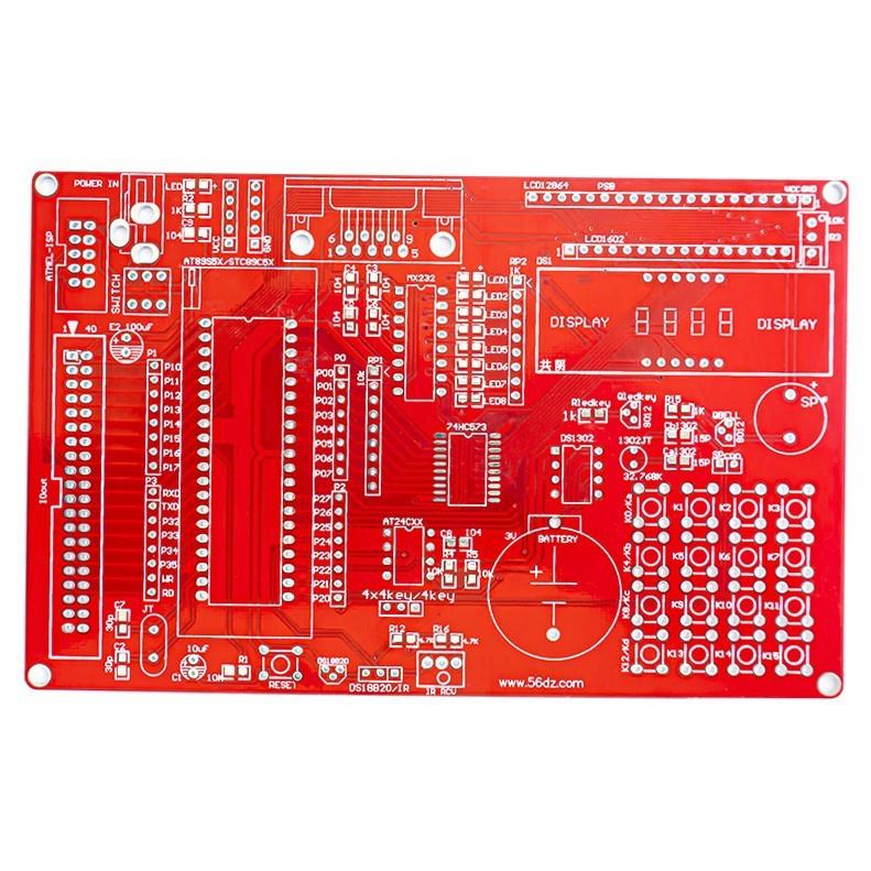 51单片机学习开发板组装DIY套件STC89C51学习板实验板TJ-56-607