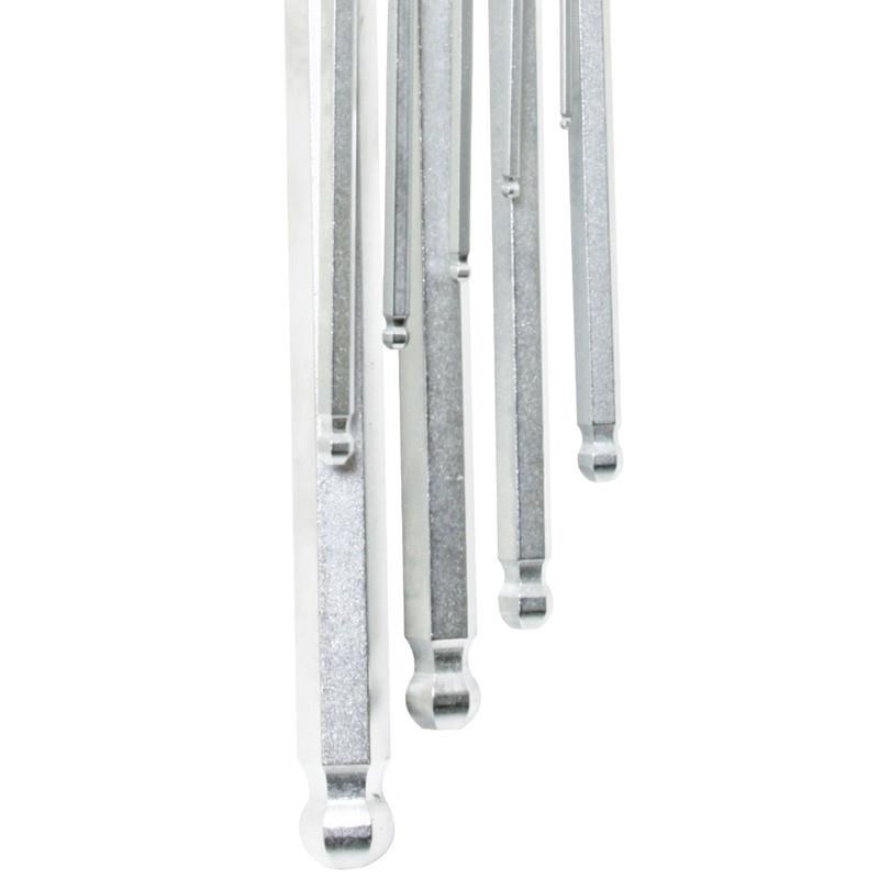 宝工HW-229BL 内六角扳手 加长长亚光球头 内六角套装 9只组