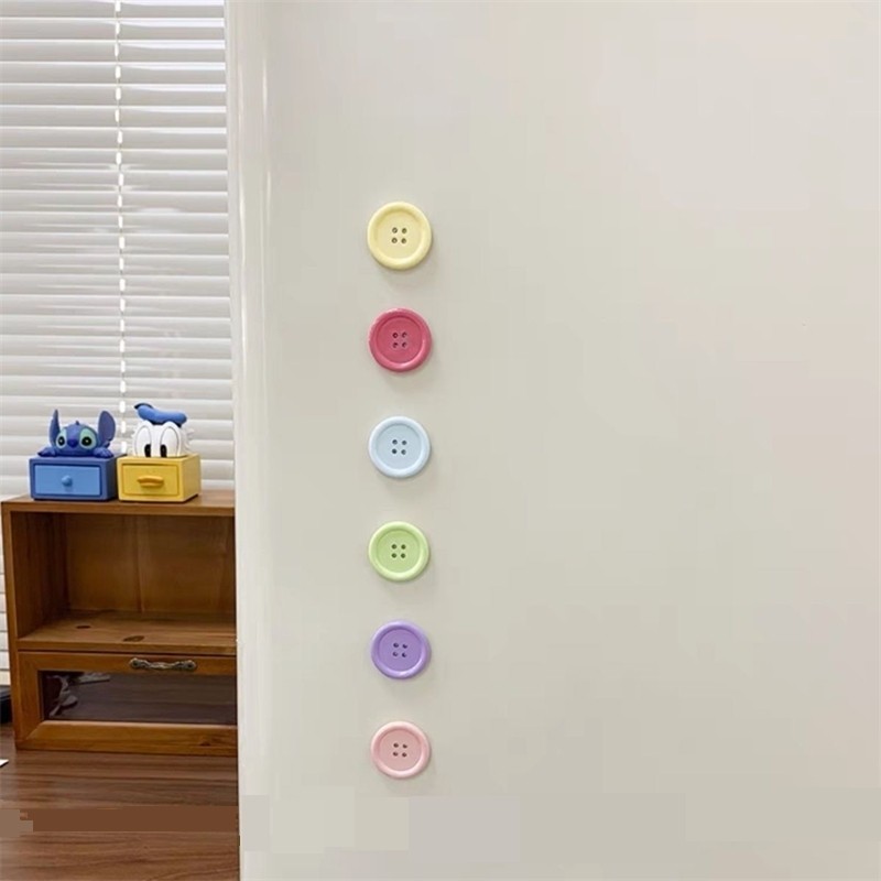 可爱纽扣冰箱贴磁贴拍立得照片固定磁吸装饰留言板磁性贴韩国ins