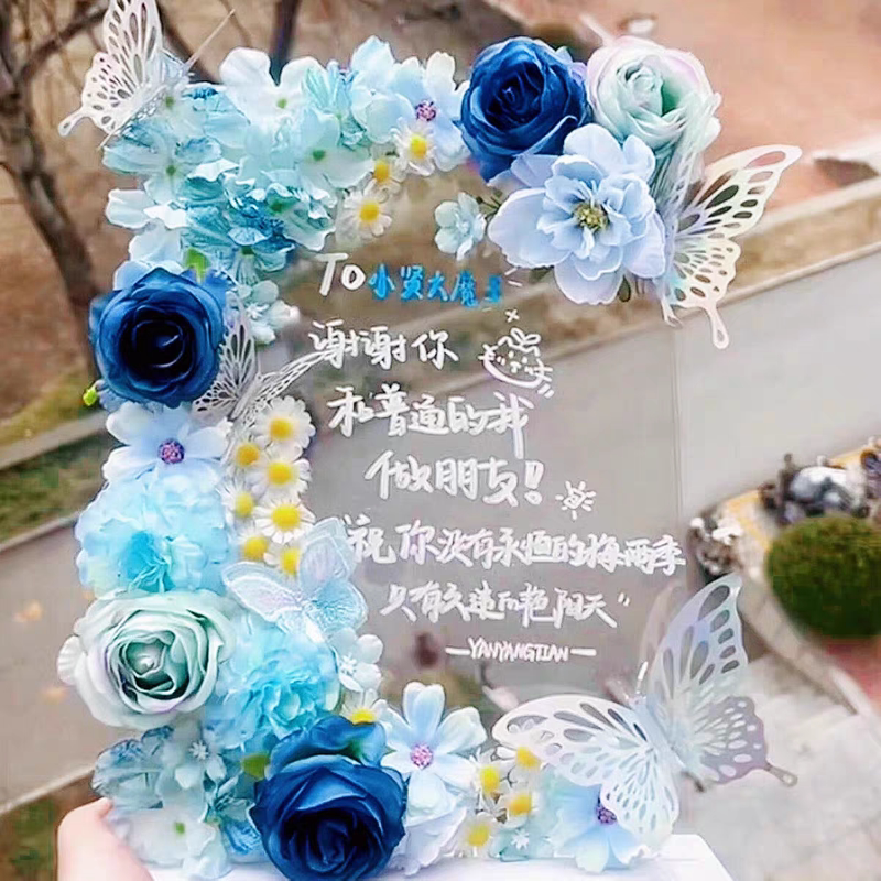 diy蝴蝶立牌材料包送闺蜜氛围感成人礼纪念礼物高颜值玻璃柜摆件