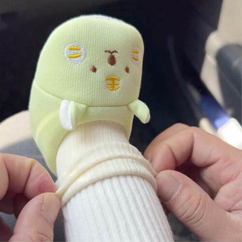 婴儿虎头袜鞋宝宝小月龄外出步前鞋春季保暖防滑一阶段地板软底鞋