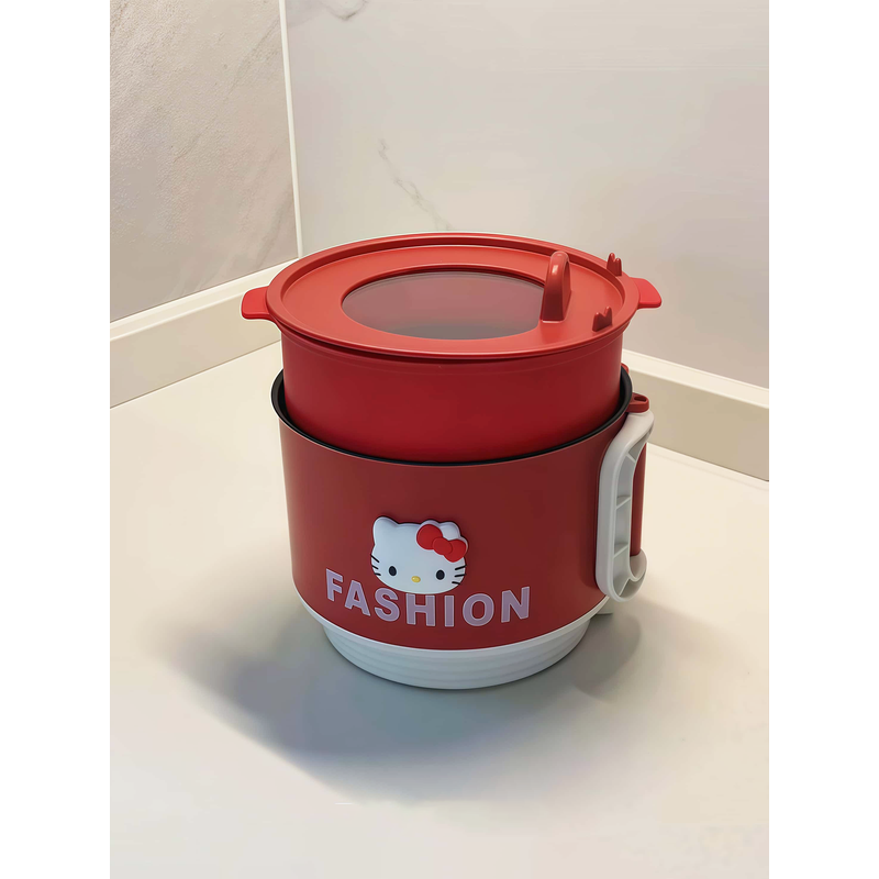 【一人食电煮锅】哈喽Kitty上班族学生宿舍便携火锅泡面碗分体式