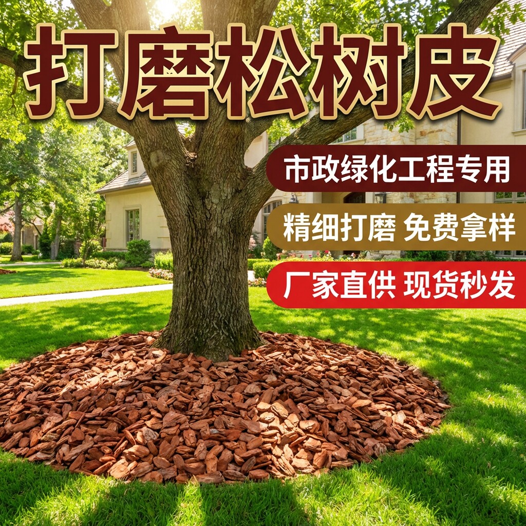 打磨松树皮彩色木屑有机覆盖物