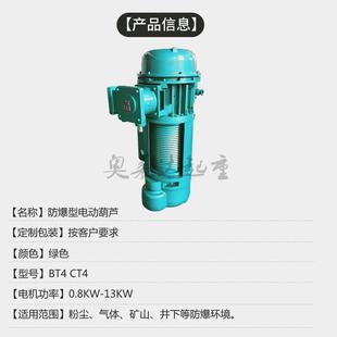 3T12M防爆葫芦化工粉尘场所用钢丝绳电动葫芦 BT4