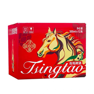 青岛啤酒手提礼盒龙福凤禧355MLX12整箱瓶装一厂顺丰包邮青岛直发