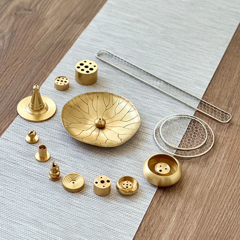 黄铜线香香插香座多孔家用熏香炉香托香道九孔大号五孔藏香配件,家居饰品,香薰炉,淘宝优惠券,粉丝福利购,淘宝优惠卷