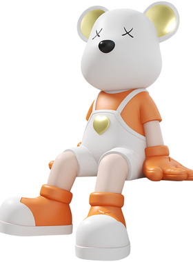 新款创意可爱公仔轻奢暴力熊坐姿摆件客厅电视柜大型落地装饰品爱