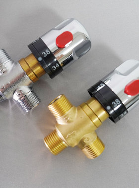 正品全铜恒温管道阀小厨宝太阳能电热水器温控混水阀自动调温龙头