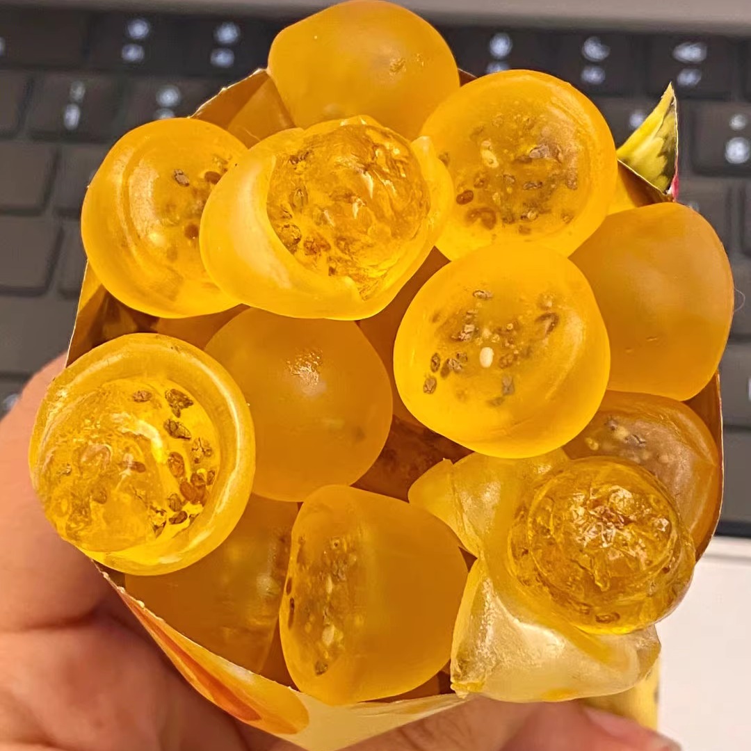 百香果剥皮软糖好丽友果滋果心