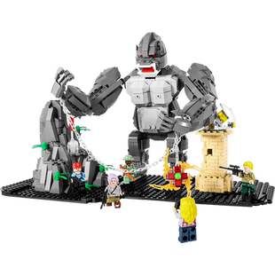 迪库积木金刚骷髅岛营救卡车小队电影模型儿童6益智男孩8拼装玩具